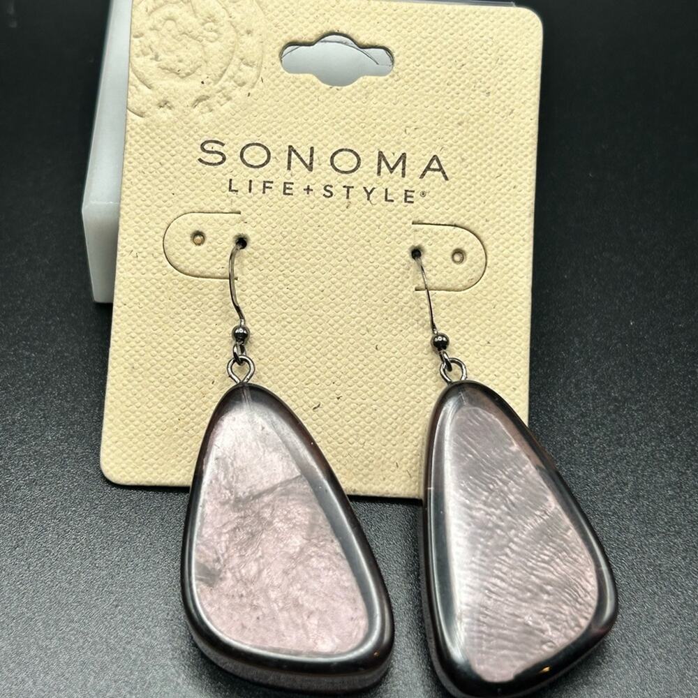 L0172 Sonoma Earrings on Card dusky Purple acrylic